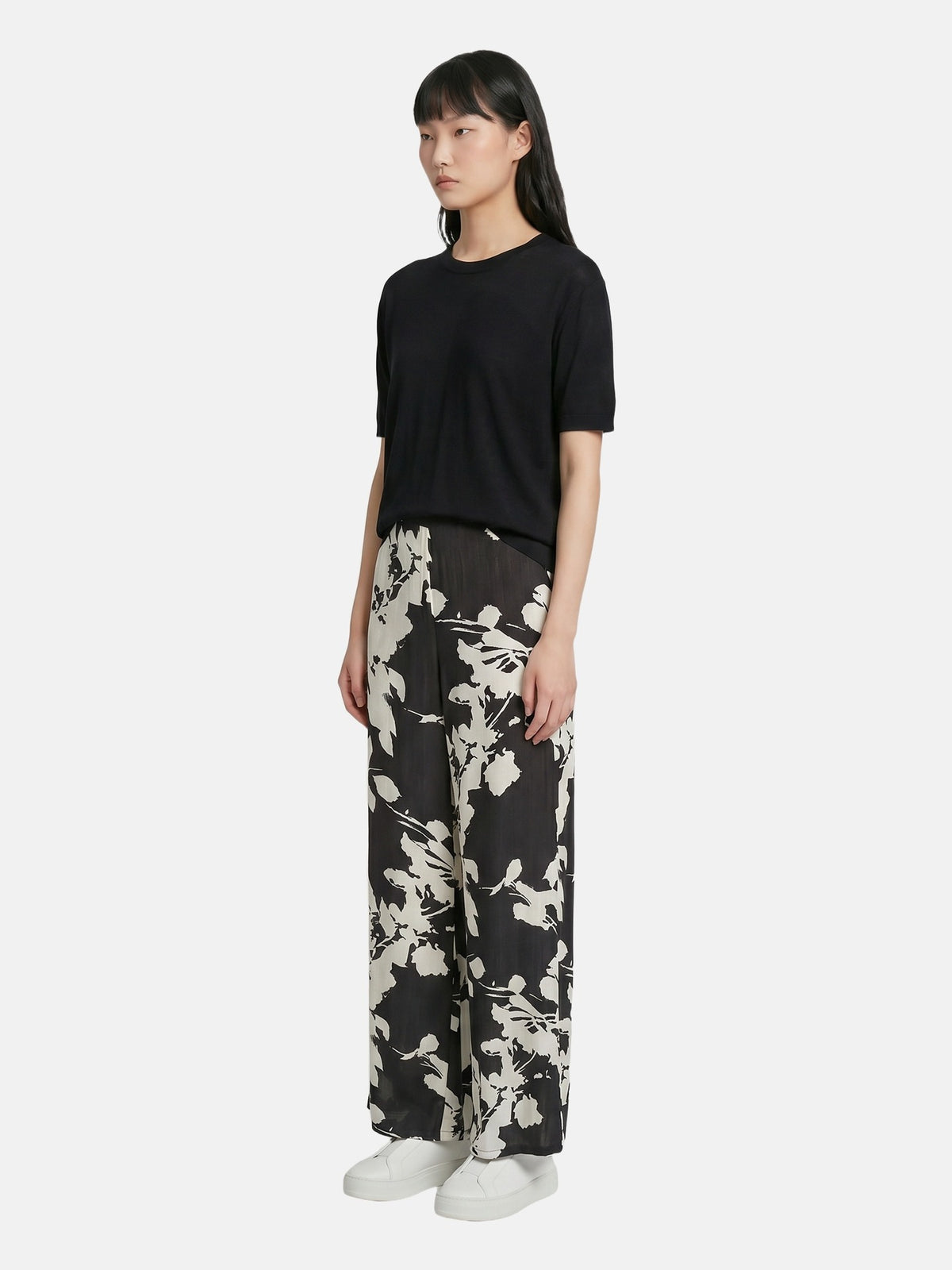 Pantaloni in Viscosa Nero