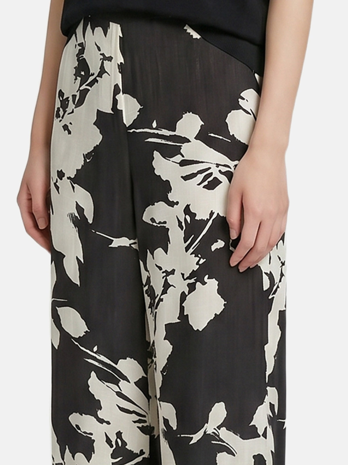 Pantaloni in Viscosa Nero