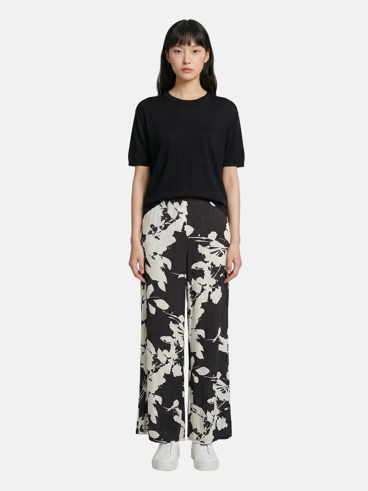 Pantaloni in Viscosa Nero