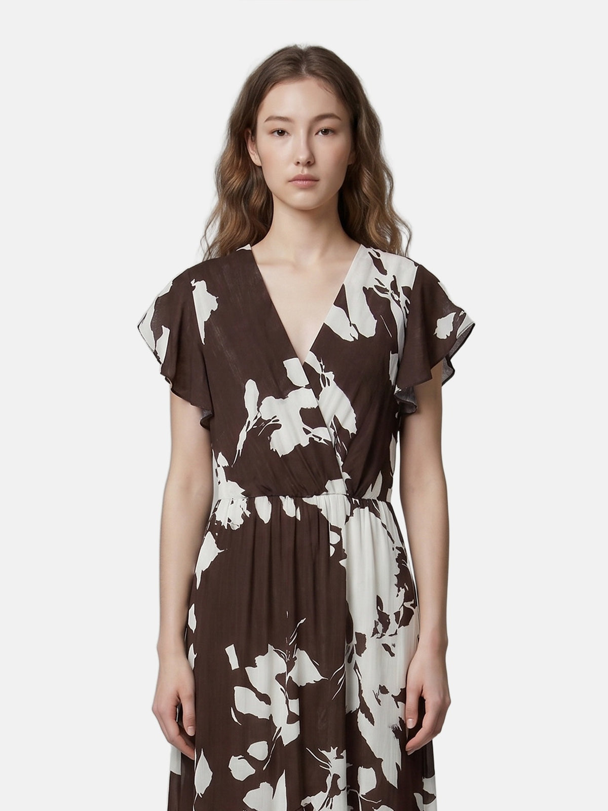 Vestito in Viscosa Marrone