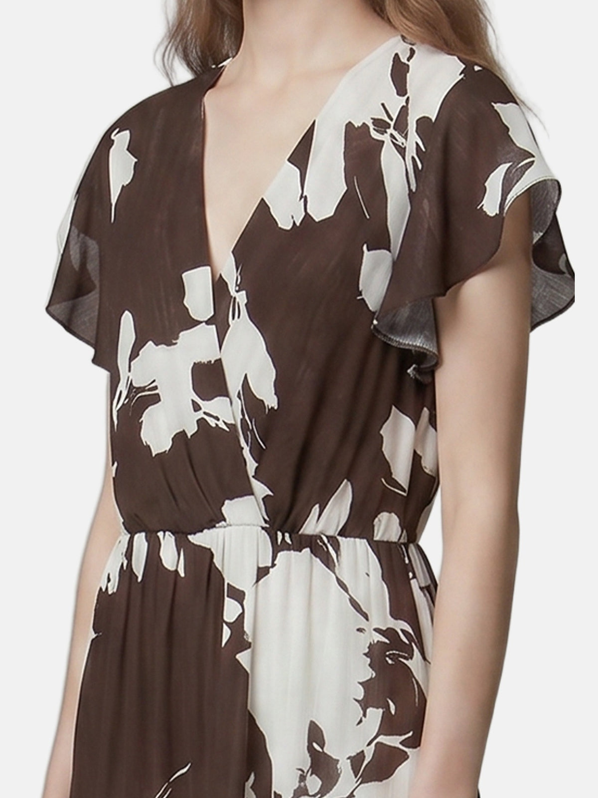 Vestito in Viscosa Marrone