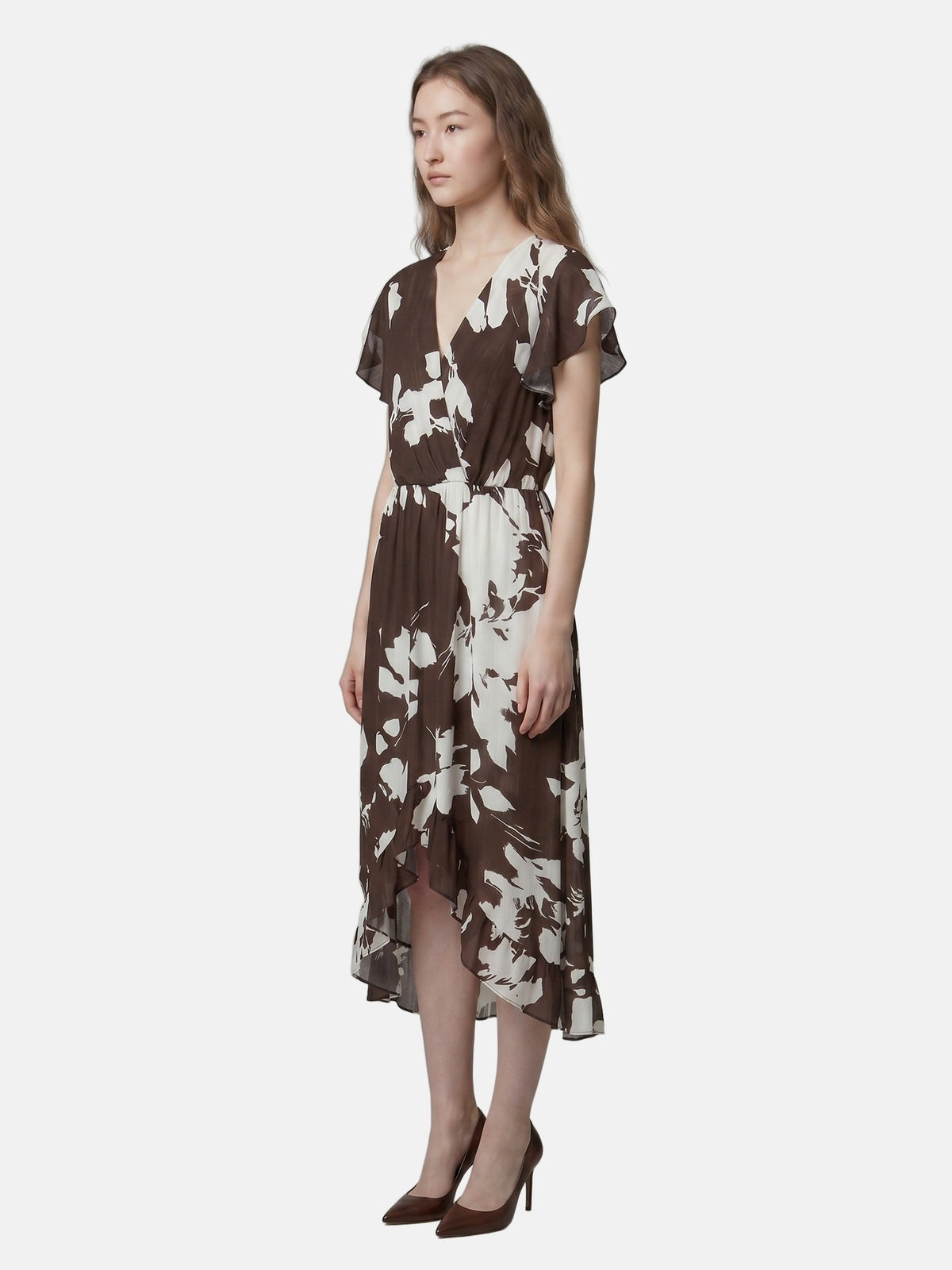 Vestito in Viscosa Marrone