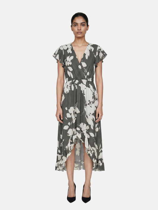 Vestito in Viscosa Verde Militare