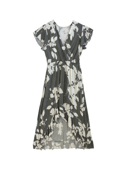 Vestito in Viscosa Verde Militare