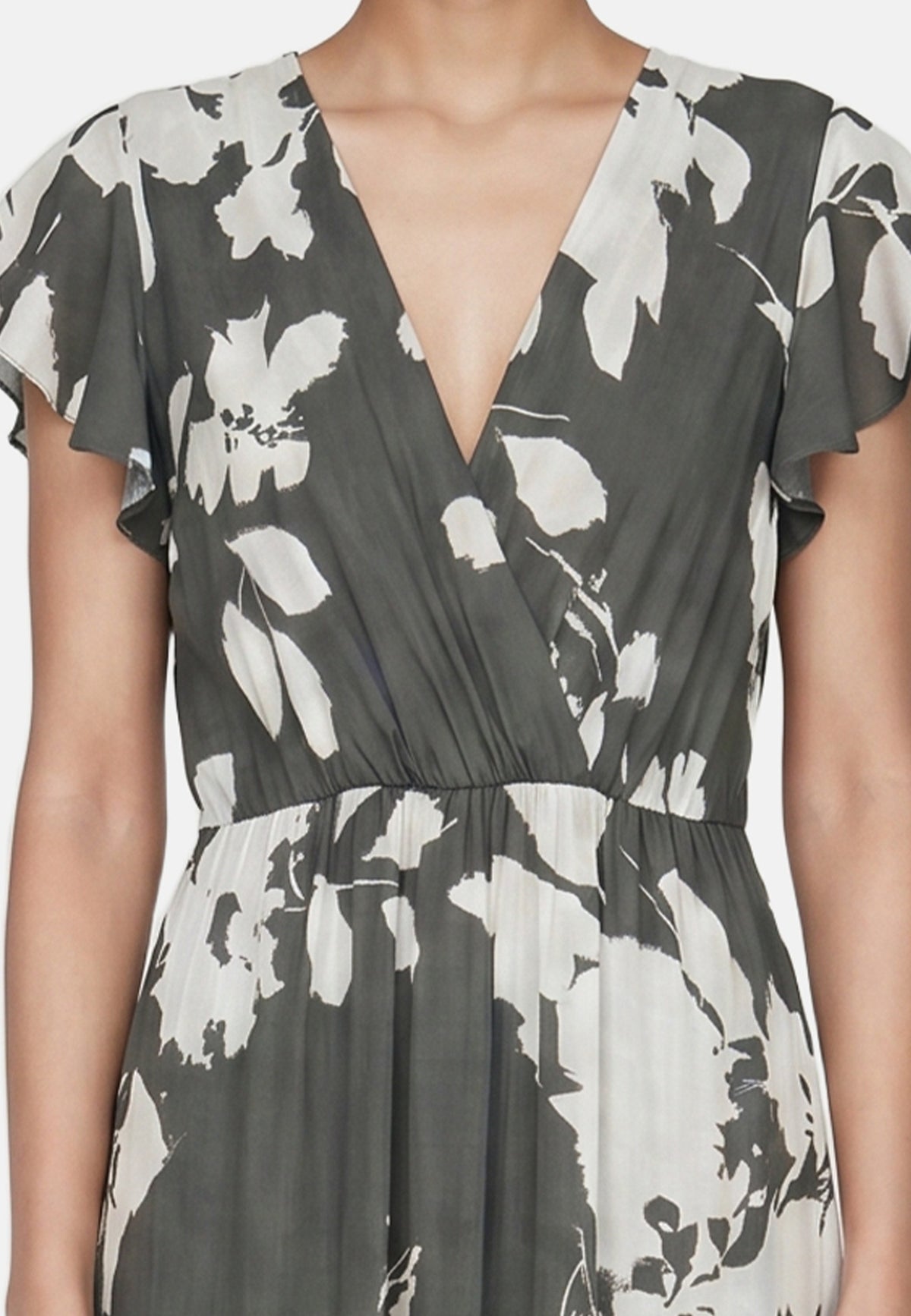 Vestito in Viscosa Verde Militare