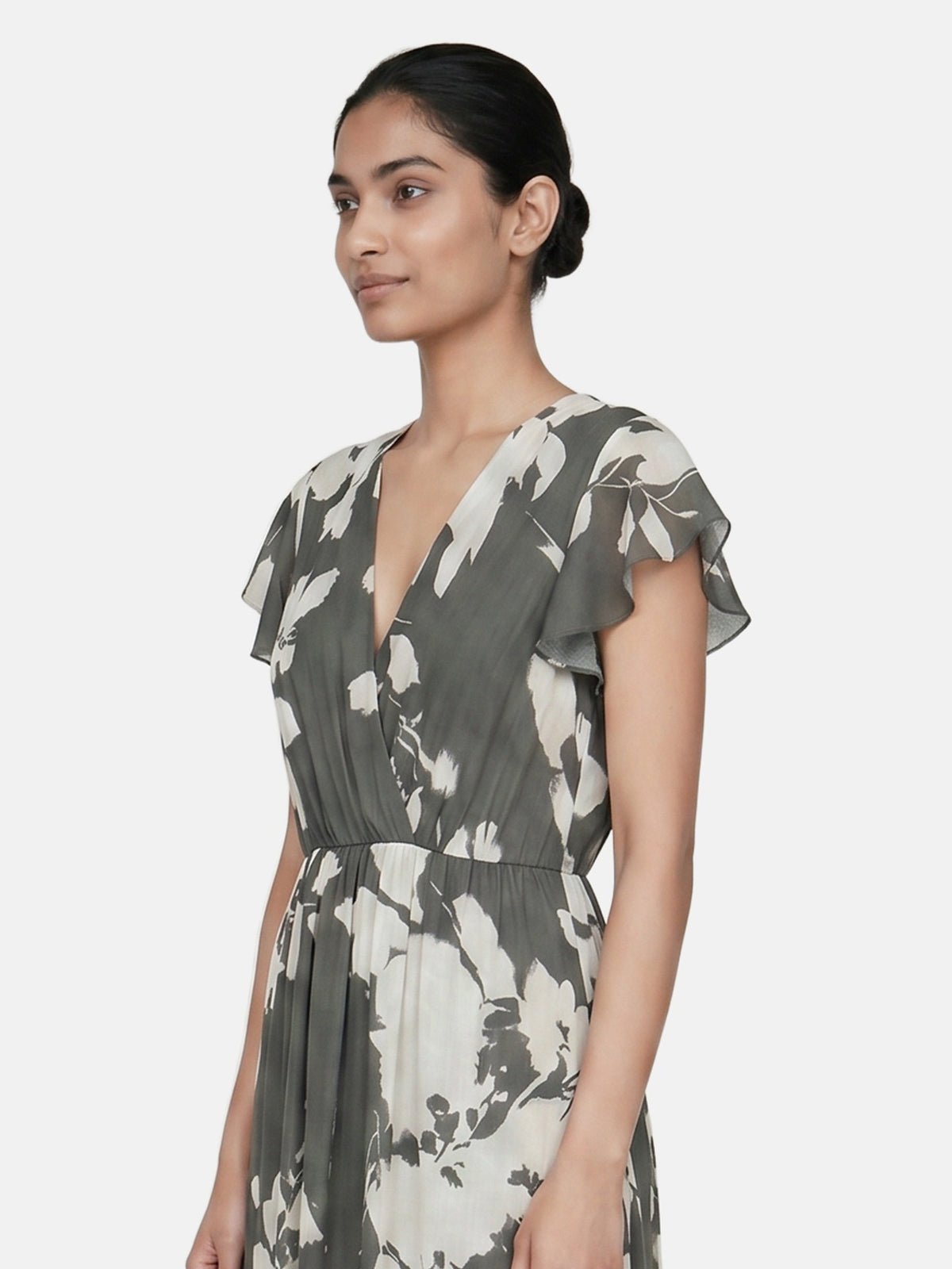 Vestito in Viscosa Verde Militare