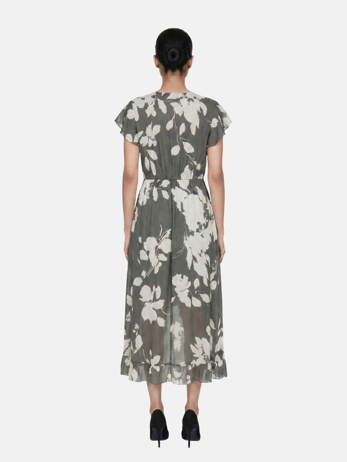Vestito in Viscosa Verde Militare