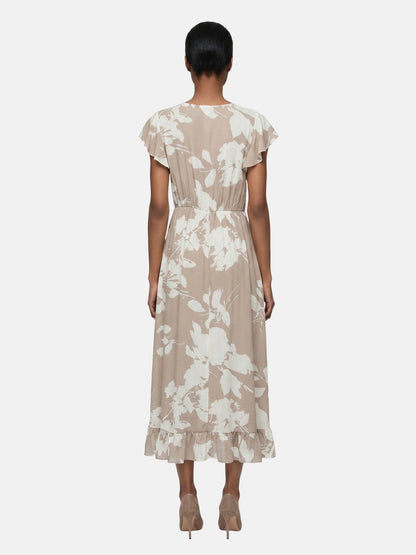 Vestito in Viscosa Beige Scuro