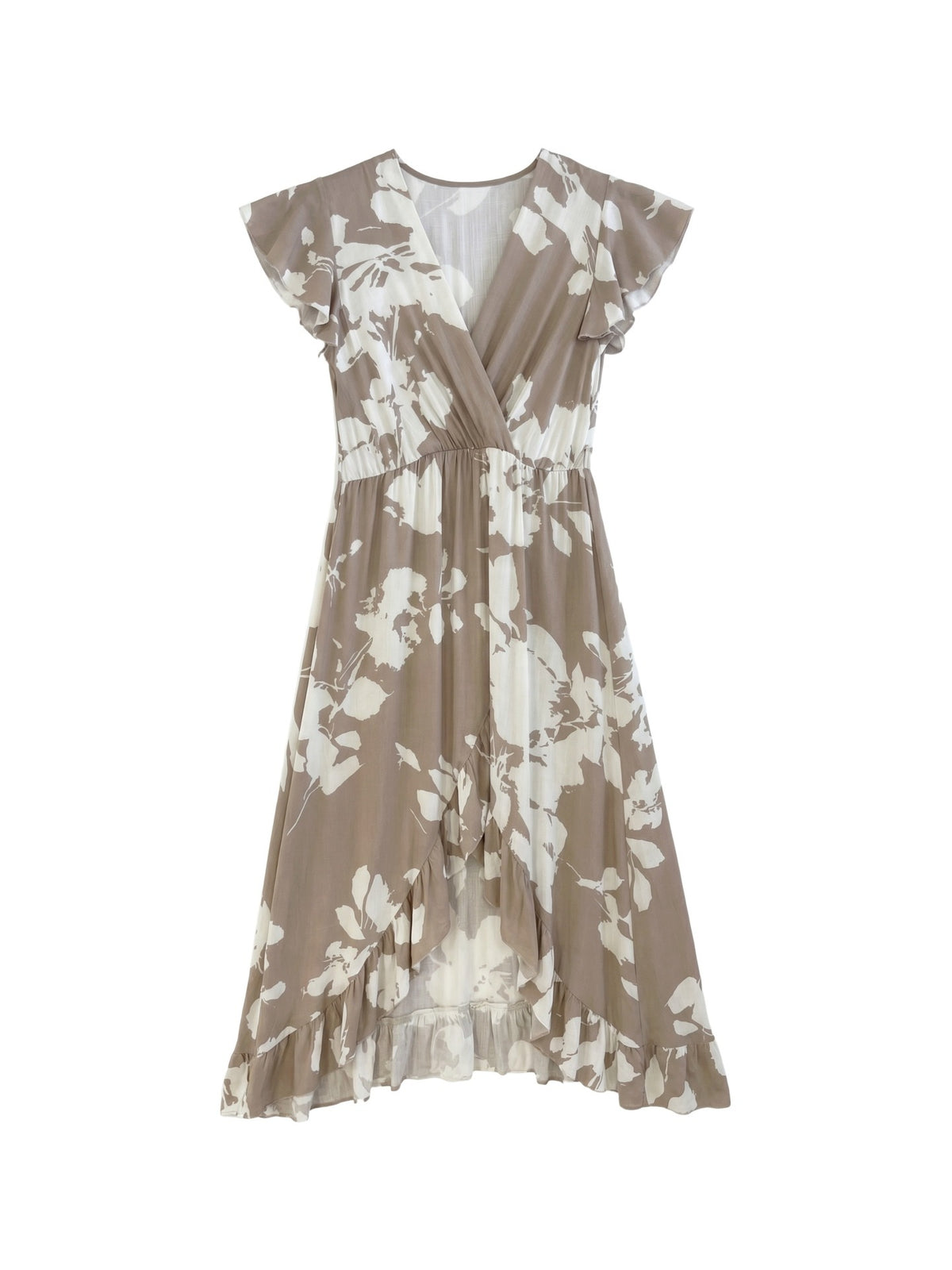 Vestito in Viscosa Beige Scuro