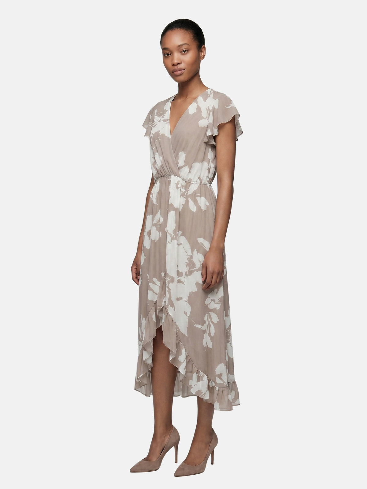 Vestito in Viscosa Beige Scuro