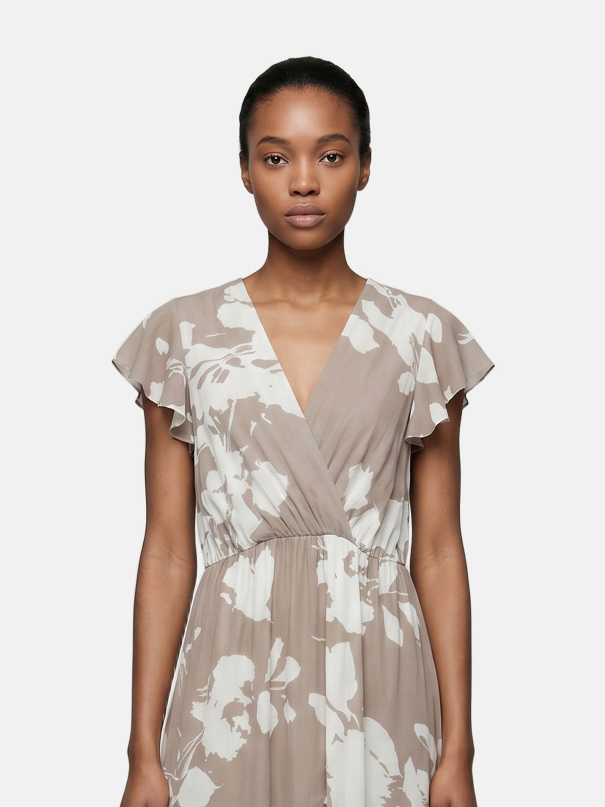 Vestito in Viscosa Beige Scuro