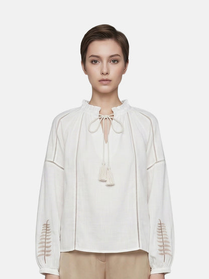 Blusa in Viscosa Bianco