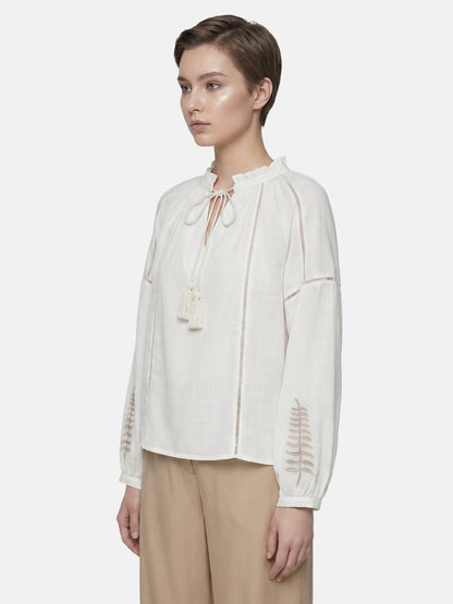 Blusa in Viscosa Bianco