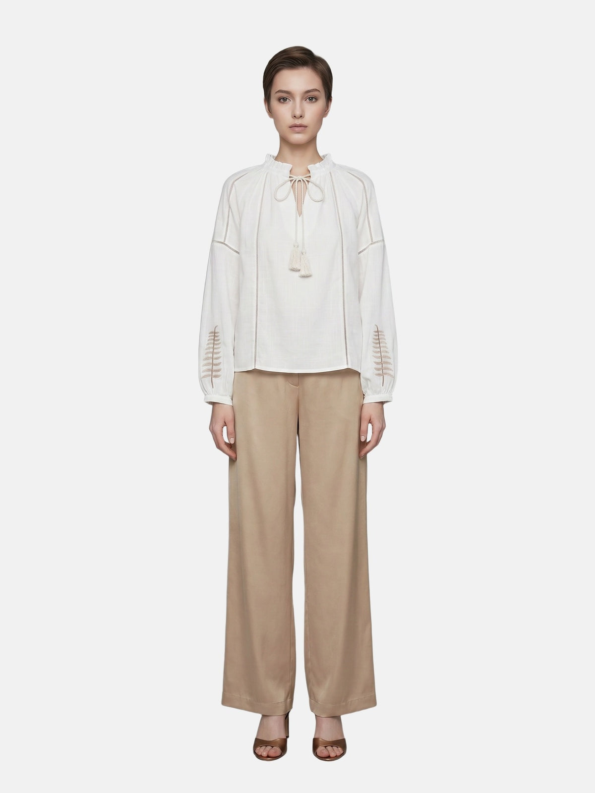 Blusa in Viscosa Bianco