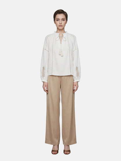 Blusa in Viscosa Bianco