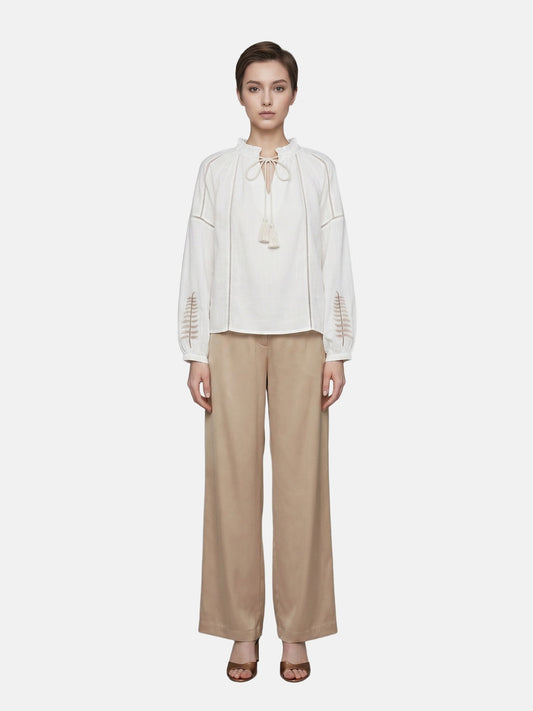 Blusa in Viscosa Bianco