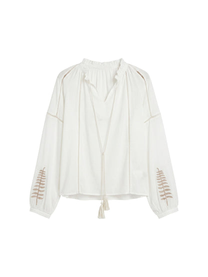 Blusa in Viscosa Bianco
