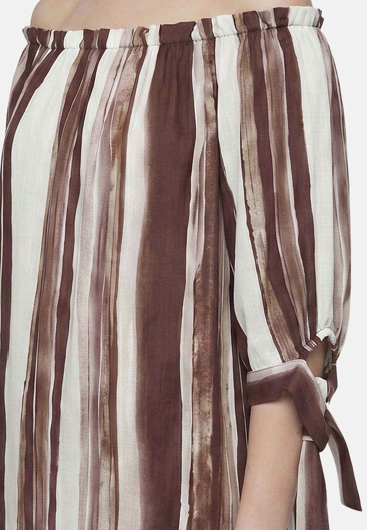 Blusa in Viscosa Beige Scuro