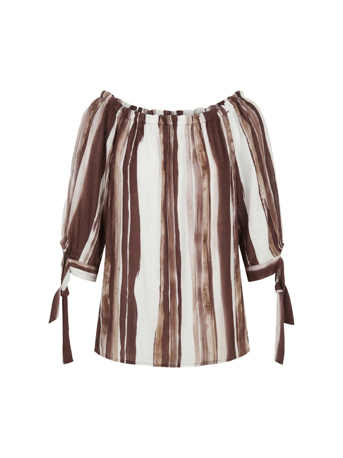 Blusa in Viscosa Beige Scuro