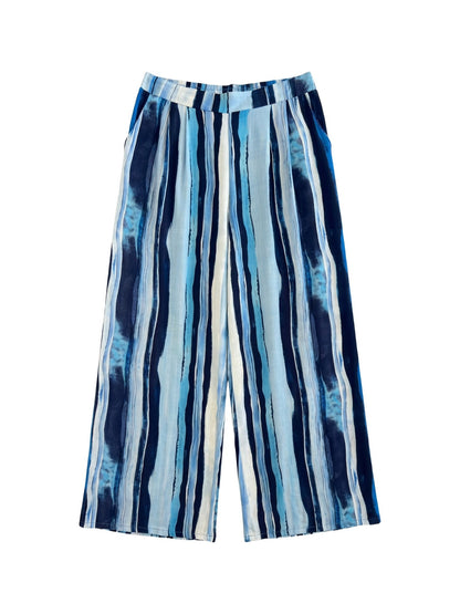Pantaloni in Viscosa Blu