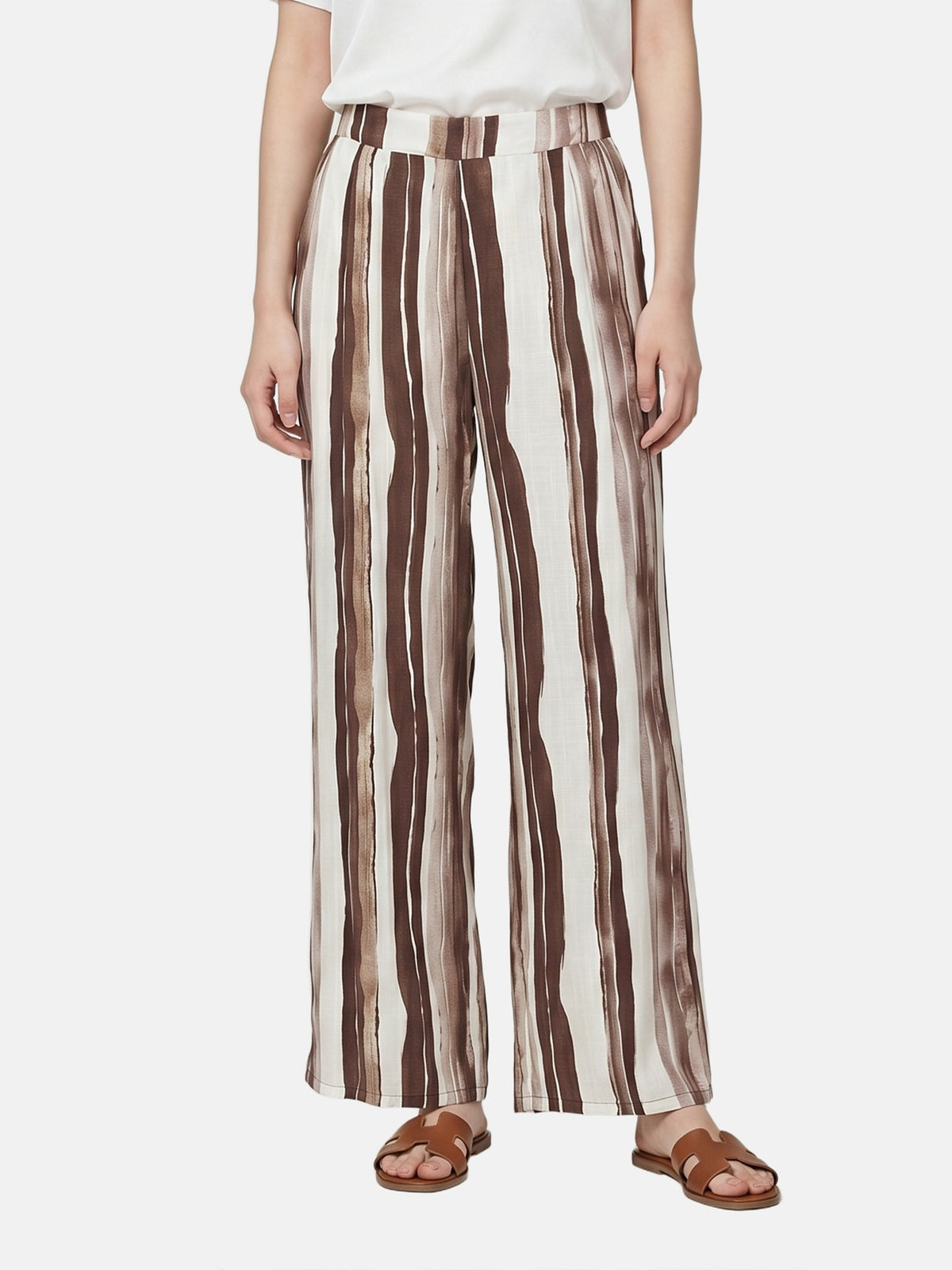 Pantaloni in Viscosa Marrone
