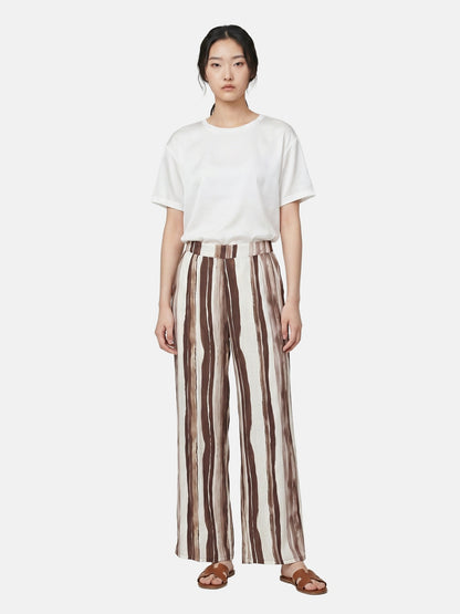 Pantaloni in Viscosa Marrone