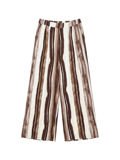 Pantaloni in Viscosa Marrone