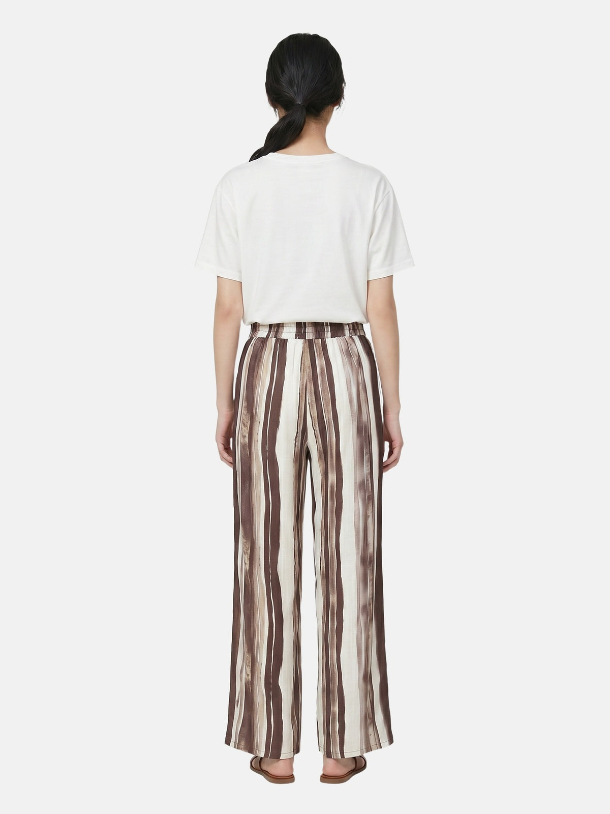 Pantaloni in Viscosa Marrone