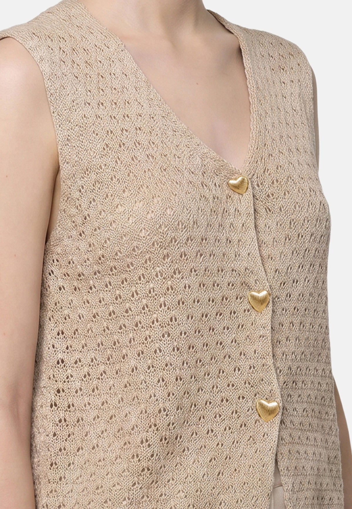Canotta in 100% Acrilico Beige
