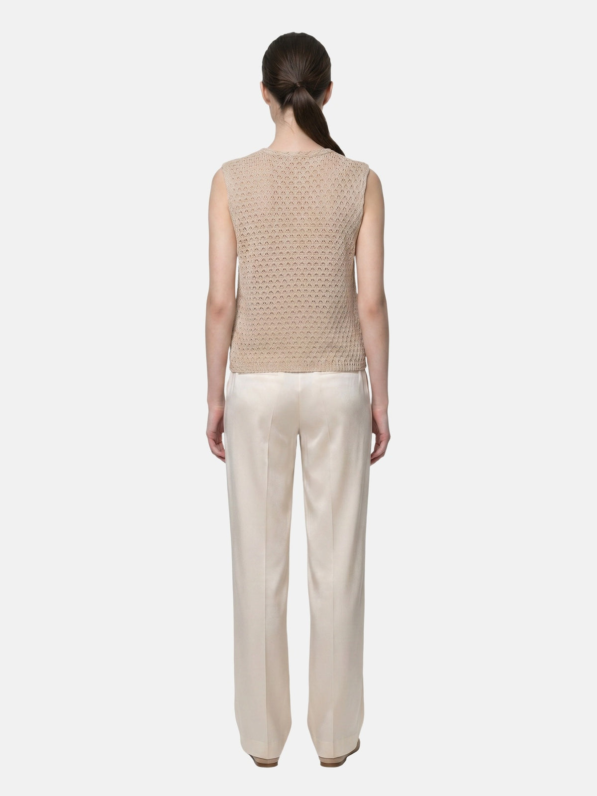 Canotta in 100% Acrilico Beige
