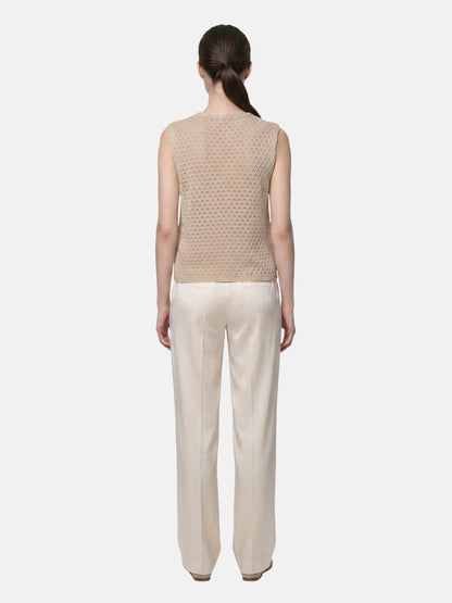 Canotta in 100% Acrilico Beige