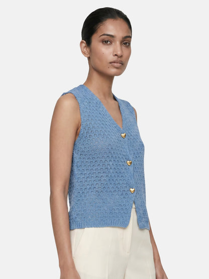 Canotta in 100% Acrilico Blu Jeans