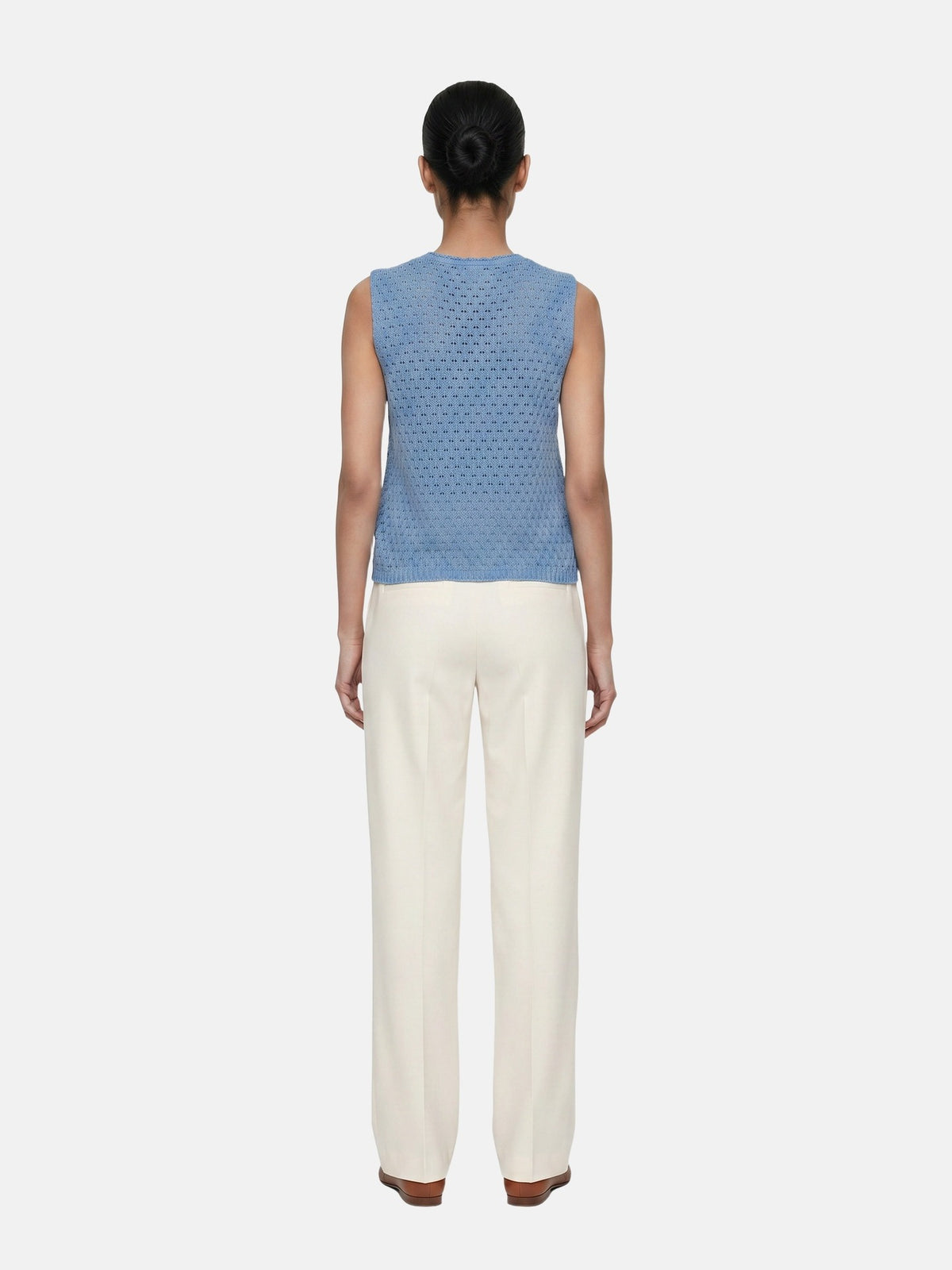 Canotta in 100% Acrilico Blu Jeans