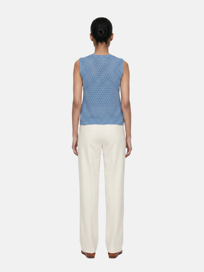 Canotta in 100% Acrilico Blu Jeans