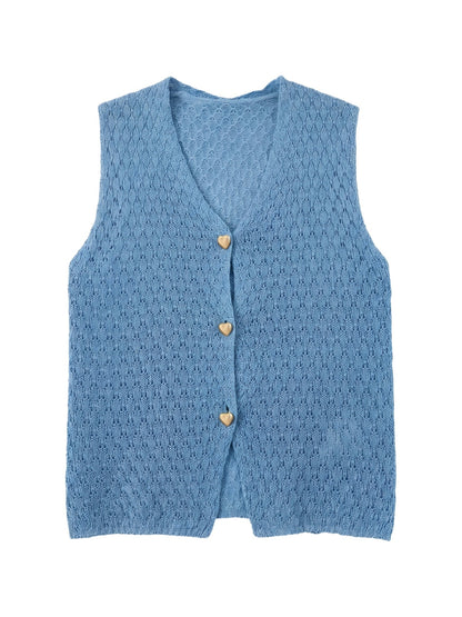 Canotta in 100% Acrilico Blu Jeans