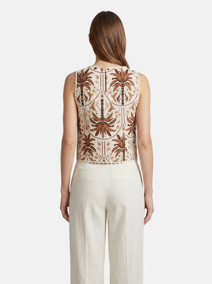 Top in Viscosa Beige Scuro