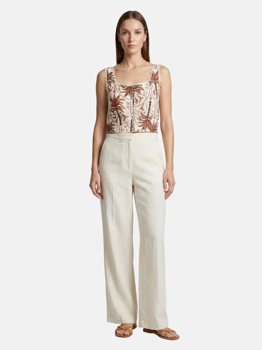 Top in Viscosa Beige Scuro