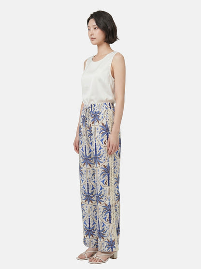 Pantaloni in Viscosa Blu