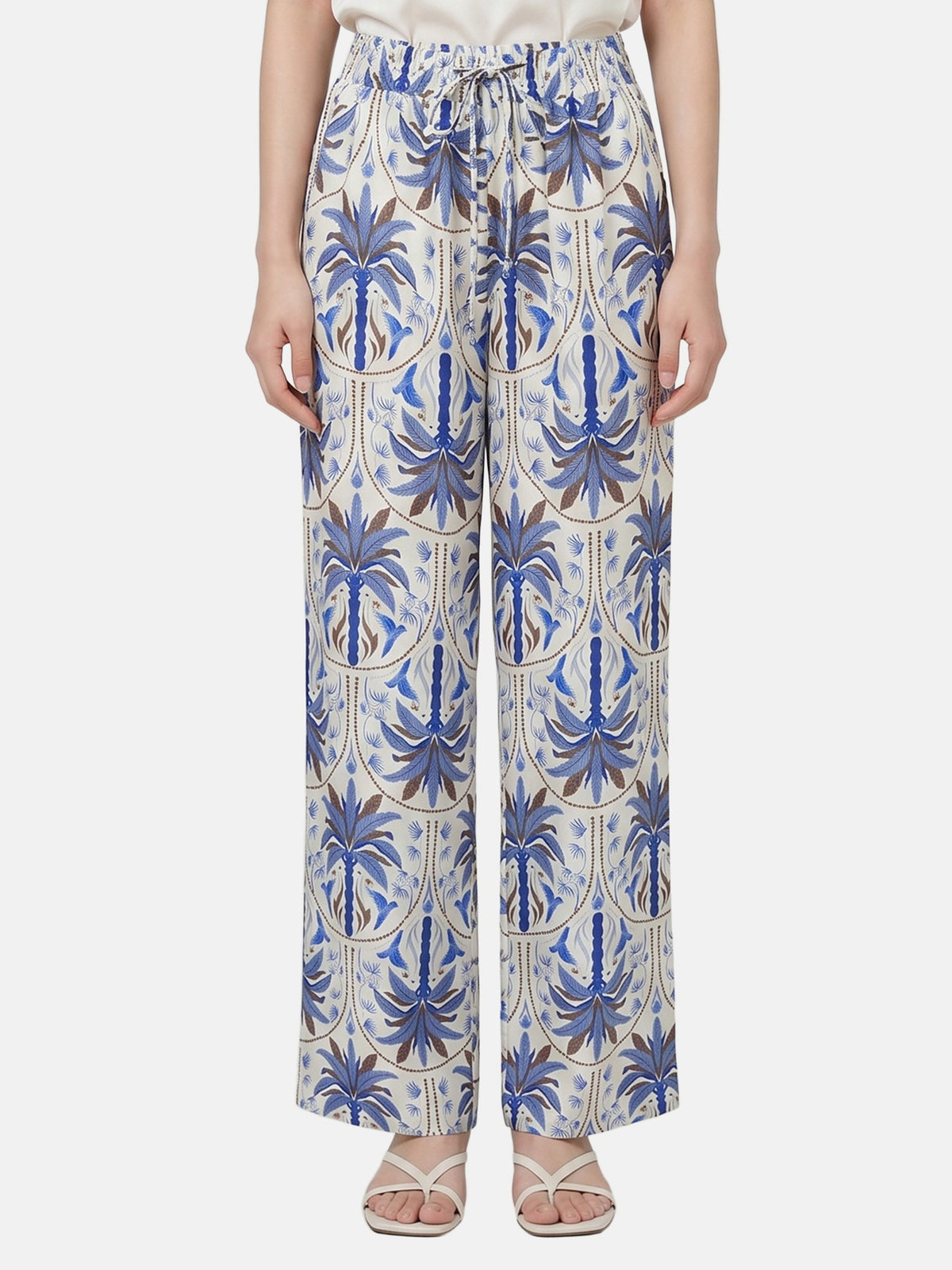 Pantaloni in Viscosa Blu