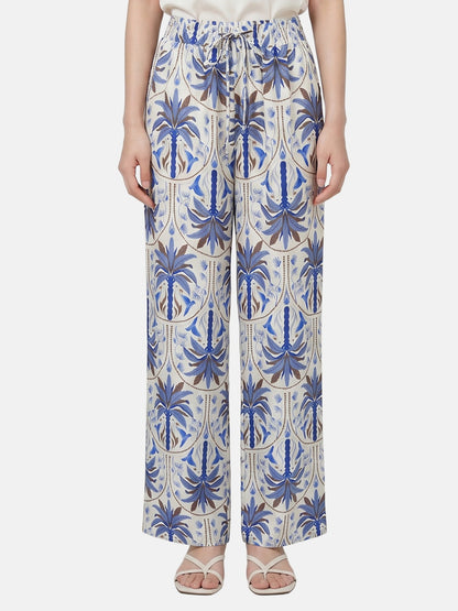 Pantaloni in Viscosa Blu