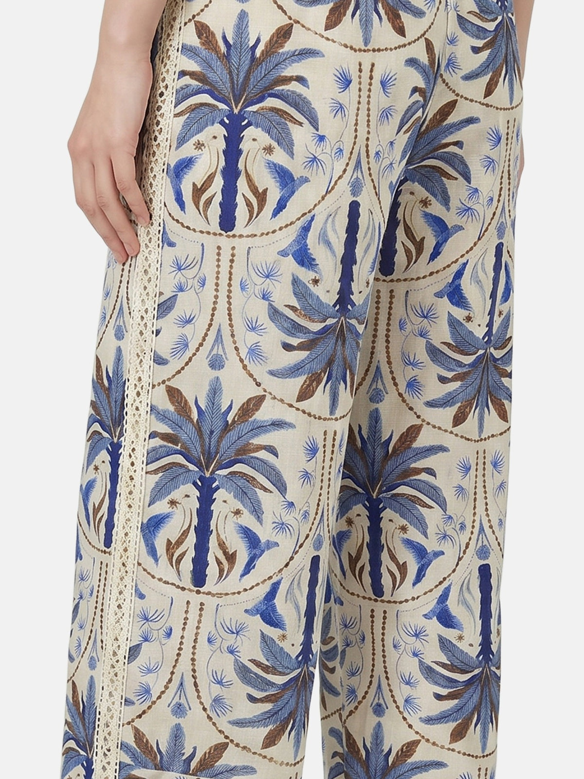 Pantaloni in Viscosa Blu