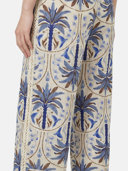 Pantaloni in Viscosa Blu