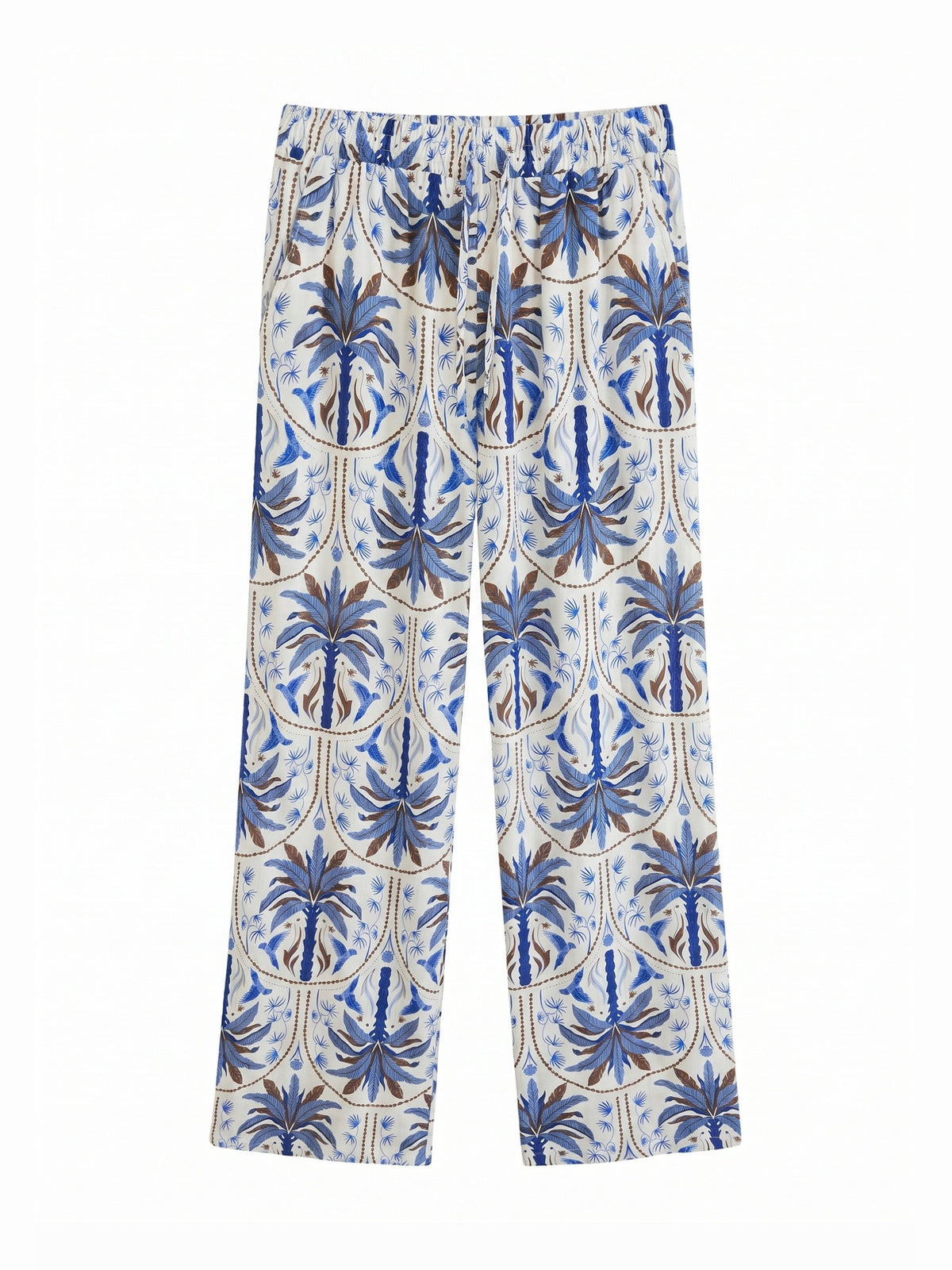 Pantaloni in Viscosa Blu
