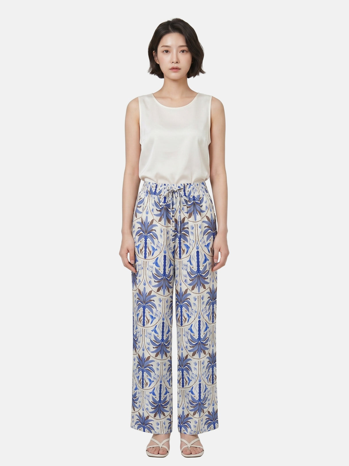 Pantaloni in Viscosa Blu