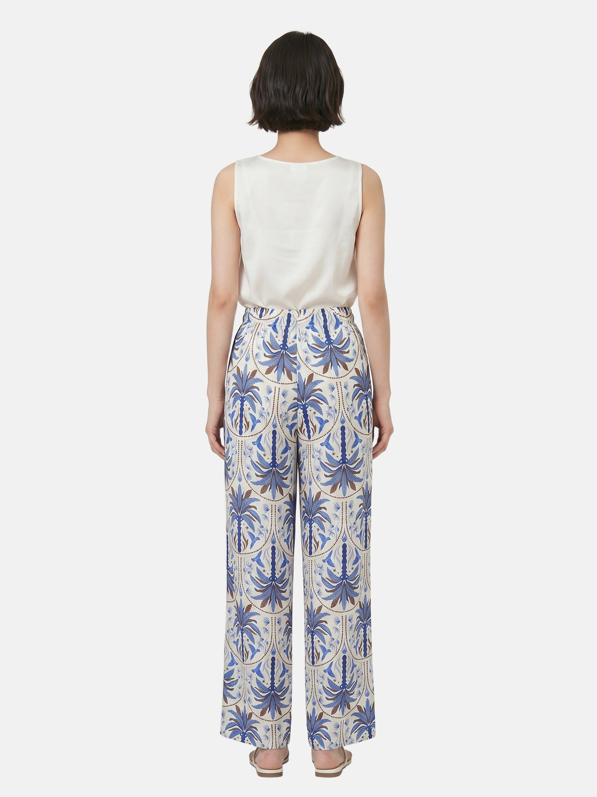 Pantaloni in Viscosa Blu