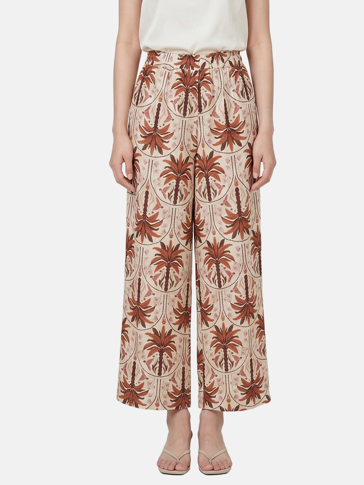 Pantaloni in Viscosa Rosso