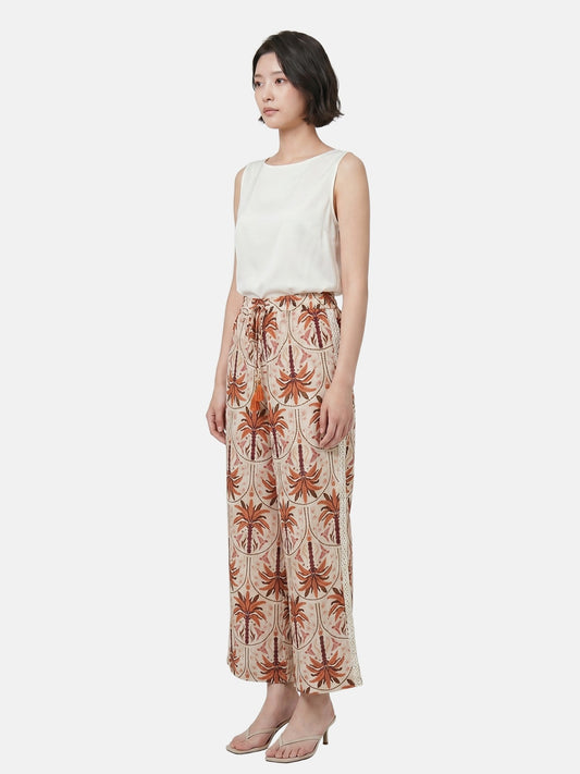 Pantaloni in Viscosa Rosso