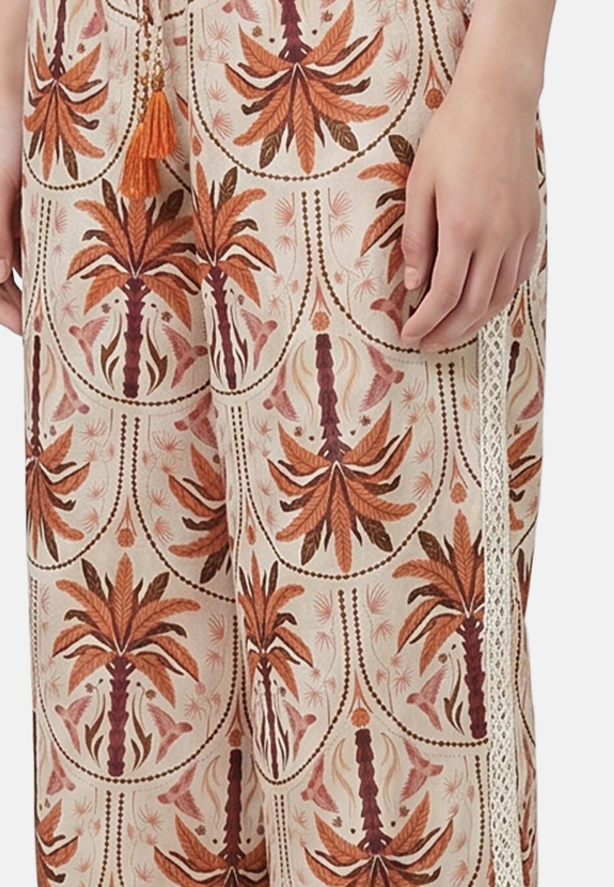 Pantaloni in Viscosa Rosso