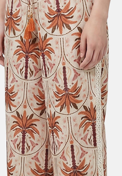 Pantaloni in Viscosa Rosso