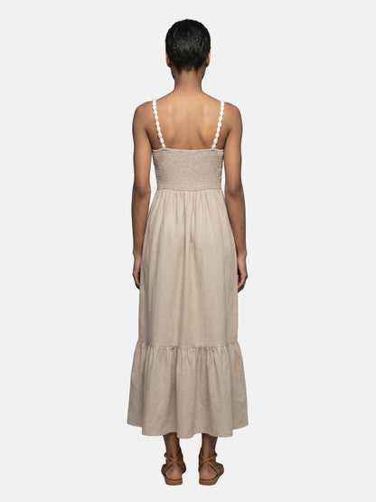 Vestito in Viscosa Beige Scuro